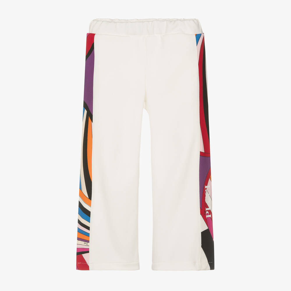 PUCCI - Girls Ivory Iride Print Joggers | Childrensalon