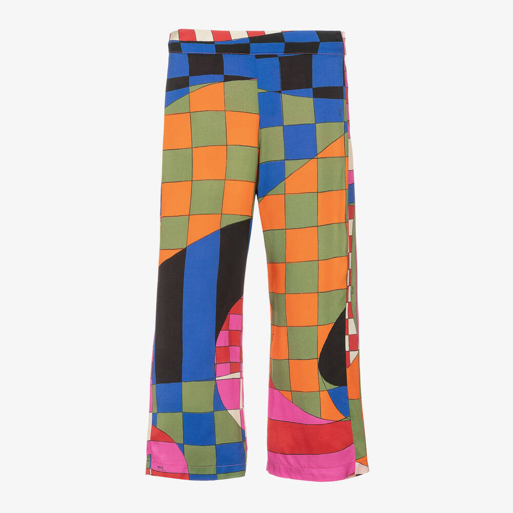 PUCCI - Girls Pink & Orange Giardino Trousers | Childrensalon