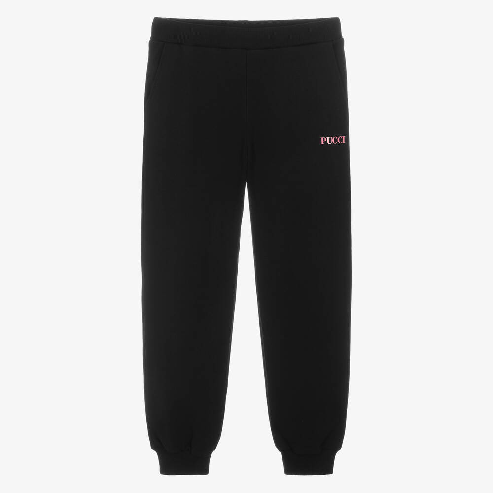 PUCCI - Teen Girls Black Cotton Joggers | Childrensalon