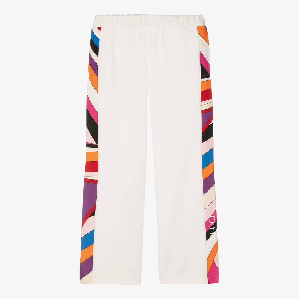 PUCCI - Teen Girls Ivory Iride Print Joggers | Childrensalon