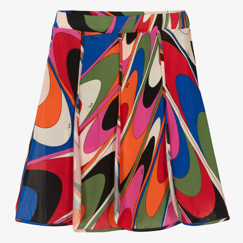 PUCCI - Teen Girls Pink Onde Print Skirt | Childrensalon