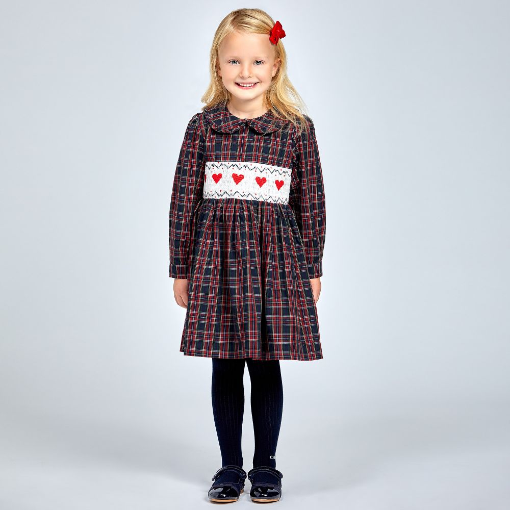 Rachel Riley - Girls Tartan Cotton Dress | Childrensalon Outlet