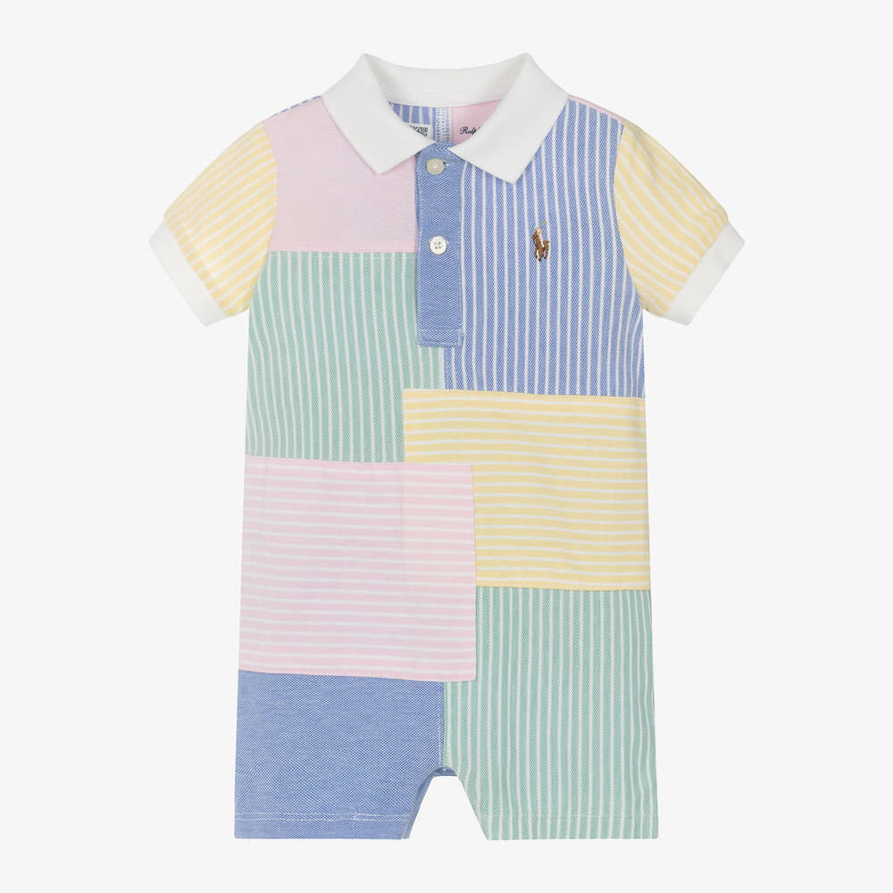 Ralph Lauren - Baby Boys Cotton Colour Block Shortie | Childrensalon