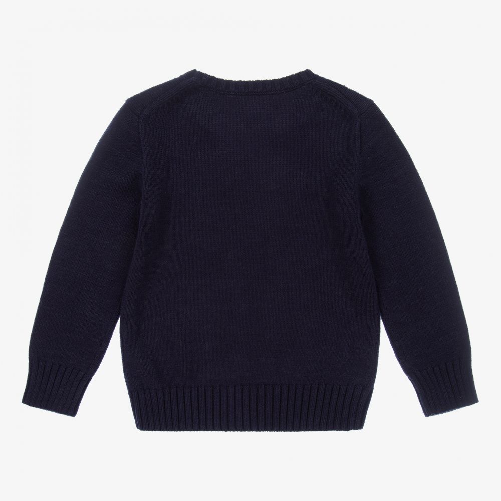 Polo Ralph Lauren - Navy Blue Polo Bear Sweater | Childrensalon Outlet