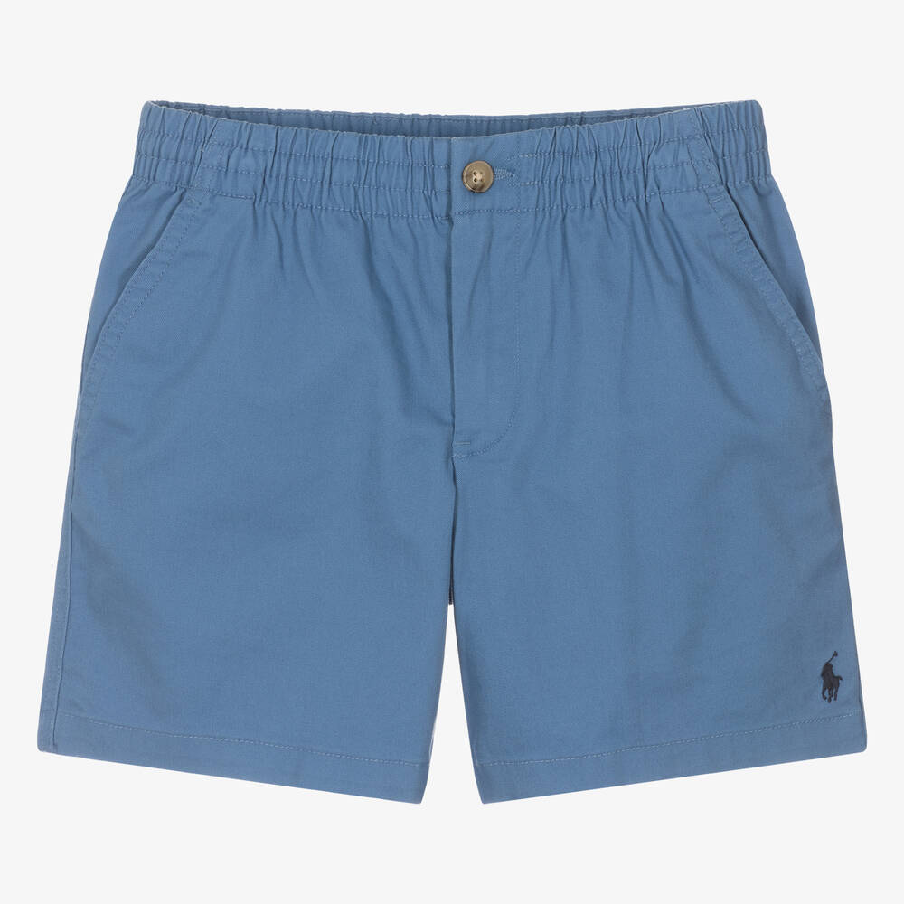 Ralph Lauren - Teen Boys Blue Cotton Chino Shorts | Childrensalon