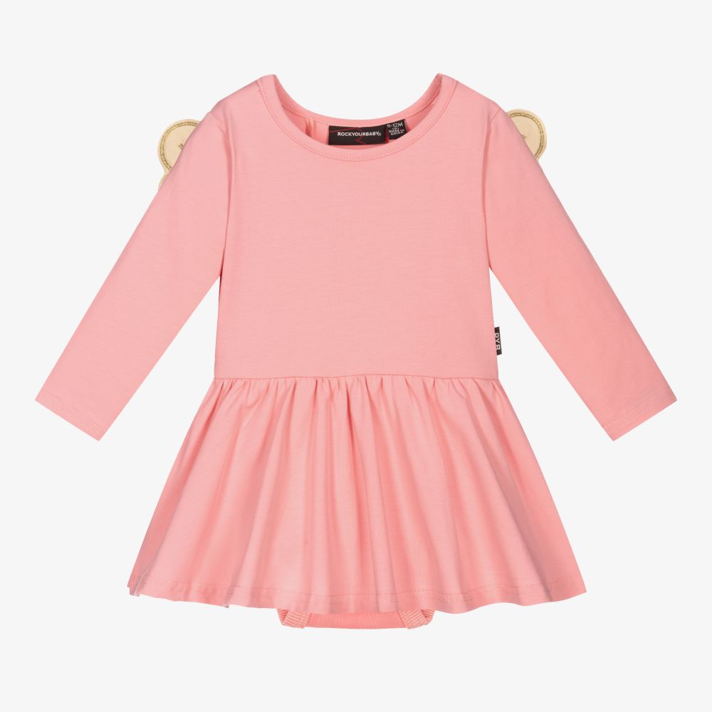 Rock Your Baby - Baby Girls Pink Cotton Dress | Childrensalon Outlet