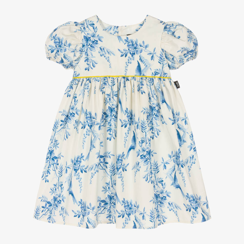 Rock Your Baby - Girls Ivory Toile de Jouy Cotton Dress | Childrensalon