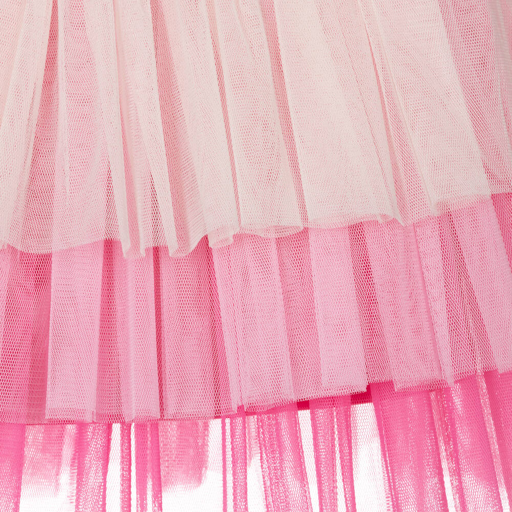 Tulle-skirt Dress - Pink/Barbie - Kids