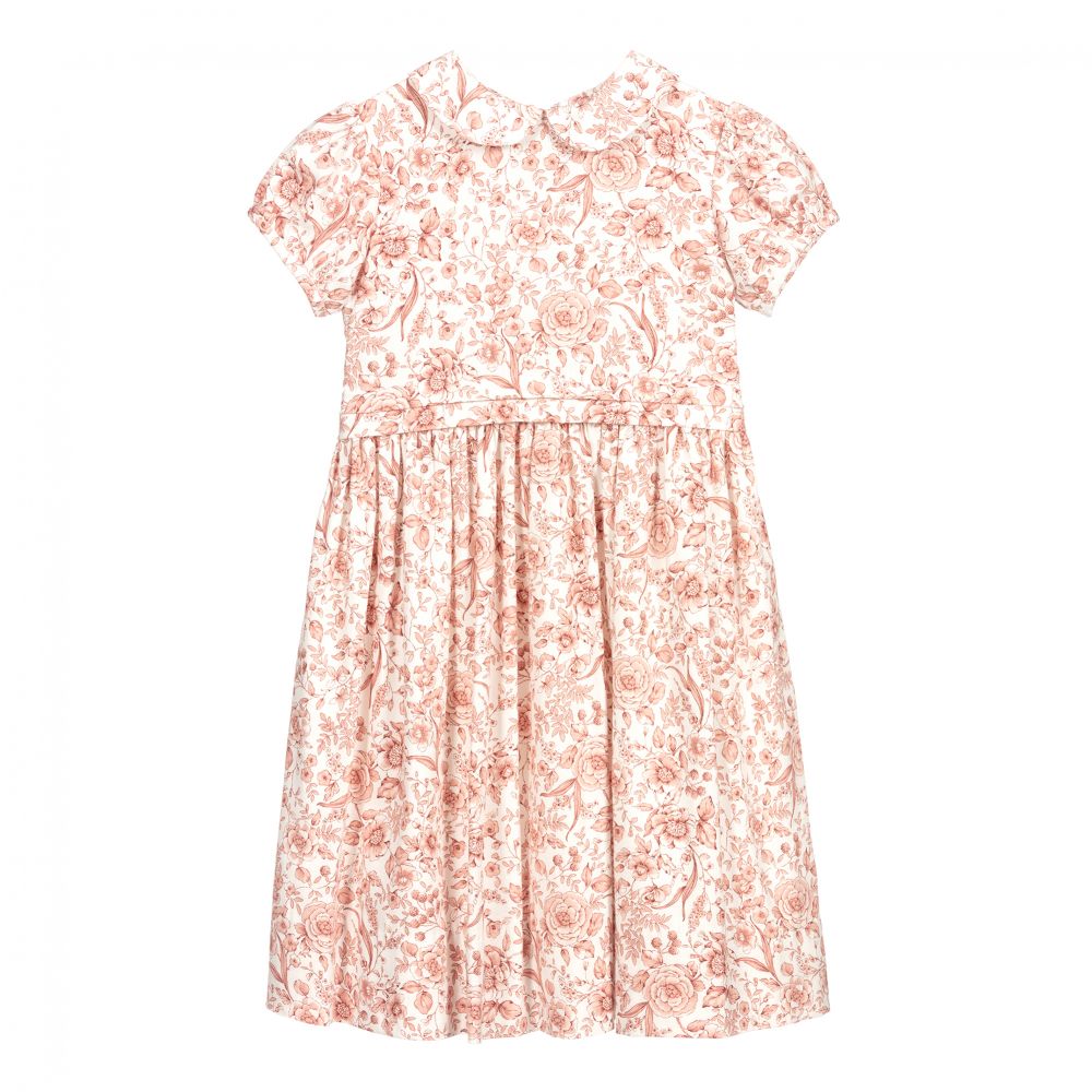Sarah Louise - Pink & White Floral Dress | Childrensalon Outlet