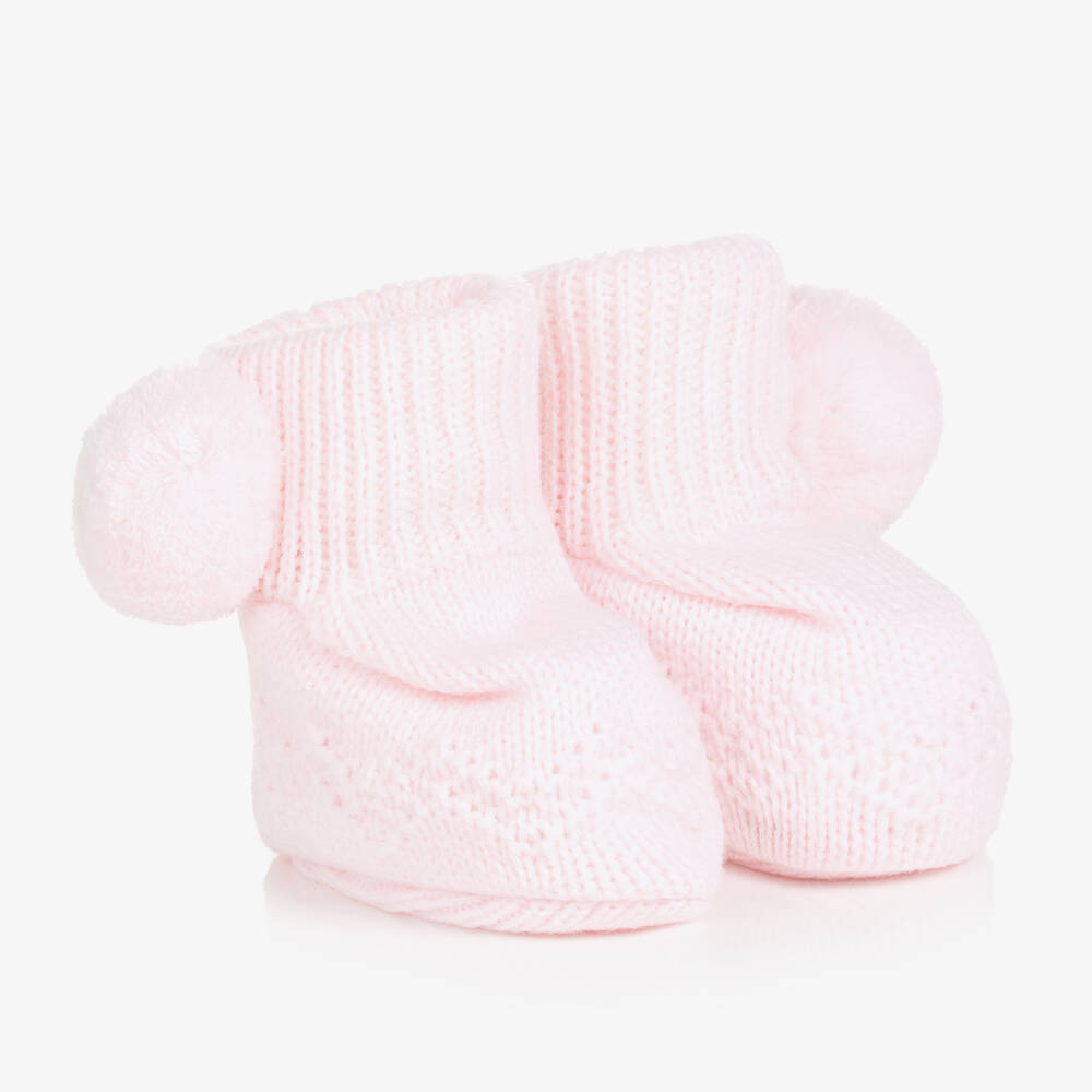 Sätila of Sweden - Chaussons roses Belle à pompon bébé | Childrensalon