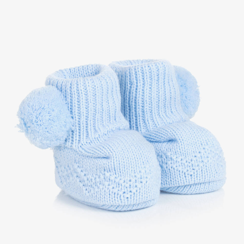 Sätila of Sweden - Blaue Strickschuhe für Jungen | Childrensalon