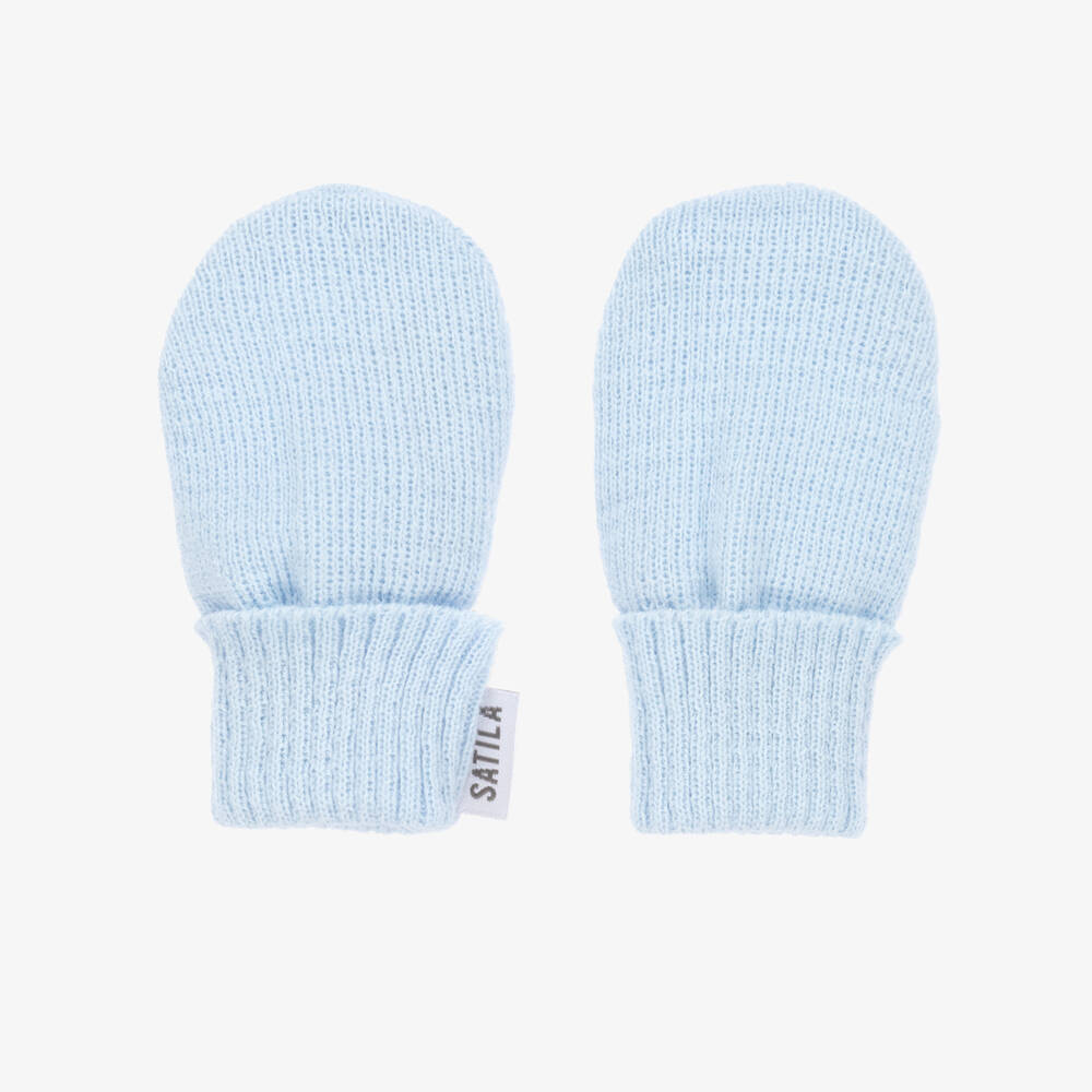 Sätila of Sweden - Blaue Strickfäustlinge für Babys | Childrensalon