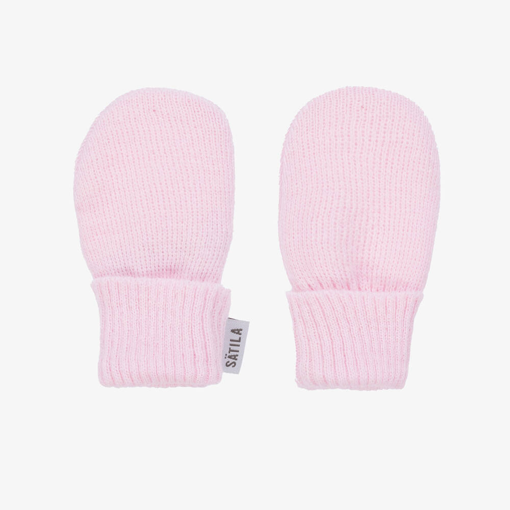 Sätila of Sweden - Rosa Strickfäustlinge für Babys  | Childrensalon