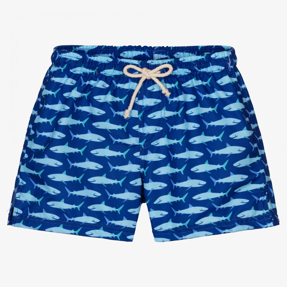Selini Action - Blue Sharks Swim Shorts | Childrensalon Outlet