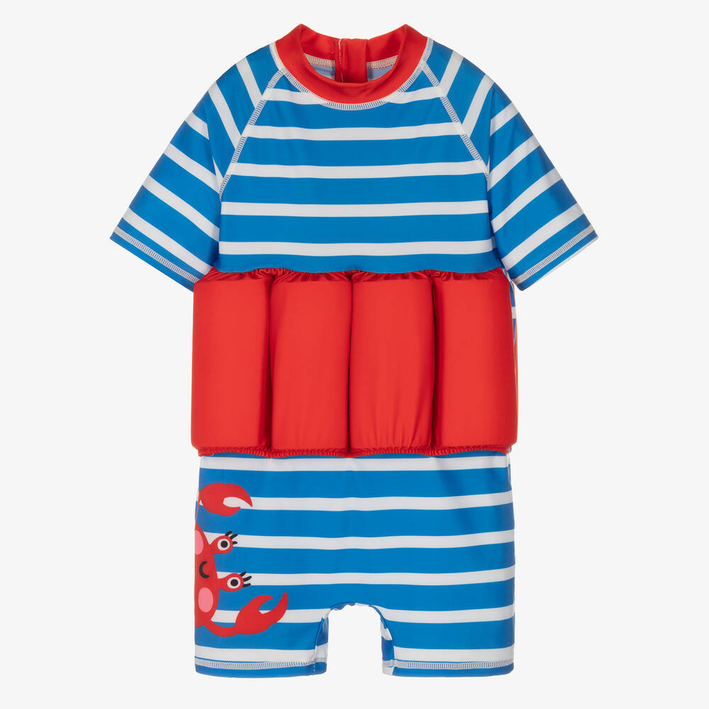 Soli Swim - Blau gestreifter Bojenanzug LSF 50+ | Childrensalon