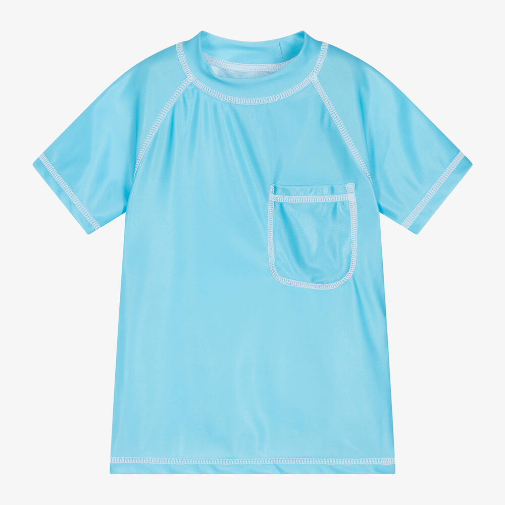 Soli Swim - Boys Blue Swim Top (UPF50+) | Childrensalon