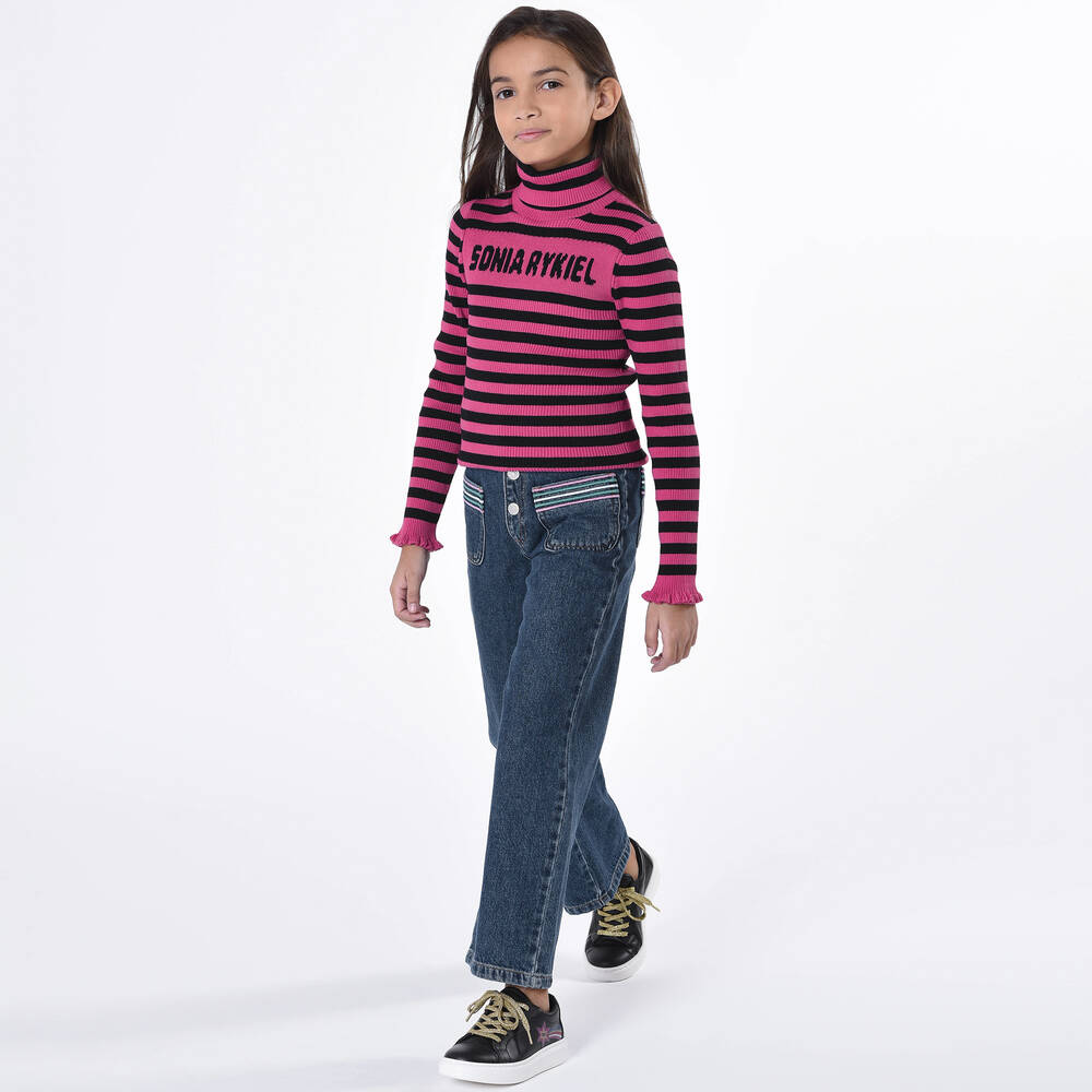 Sonia Rykiel Paris - Teen Girls Blue Denim Jeans | Childrensalon