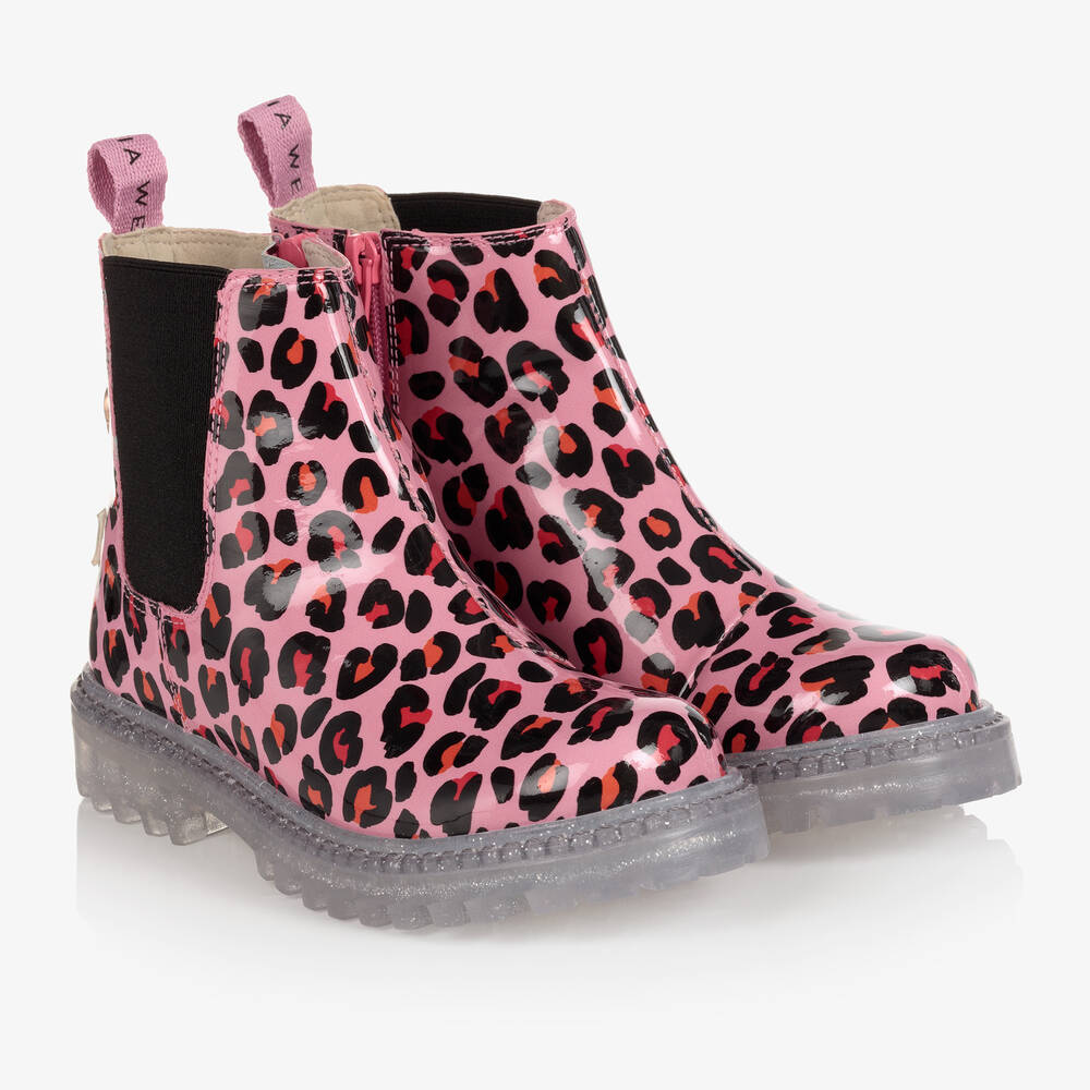 Sophia Webster Mini - Girls Leopard Print Beau Boots | Childrensalon Outlet