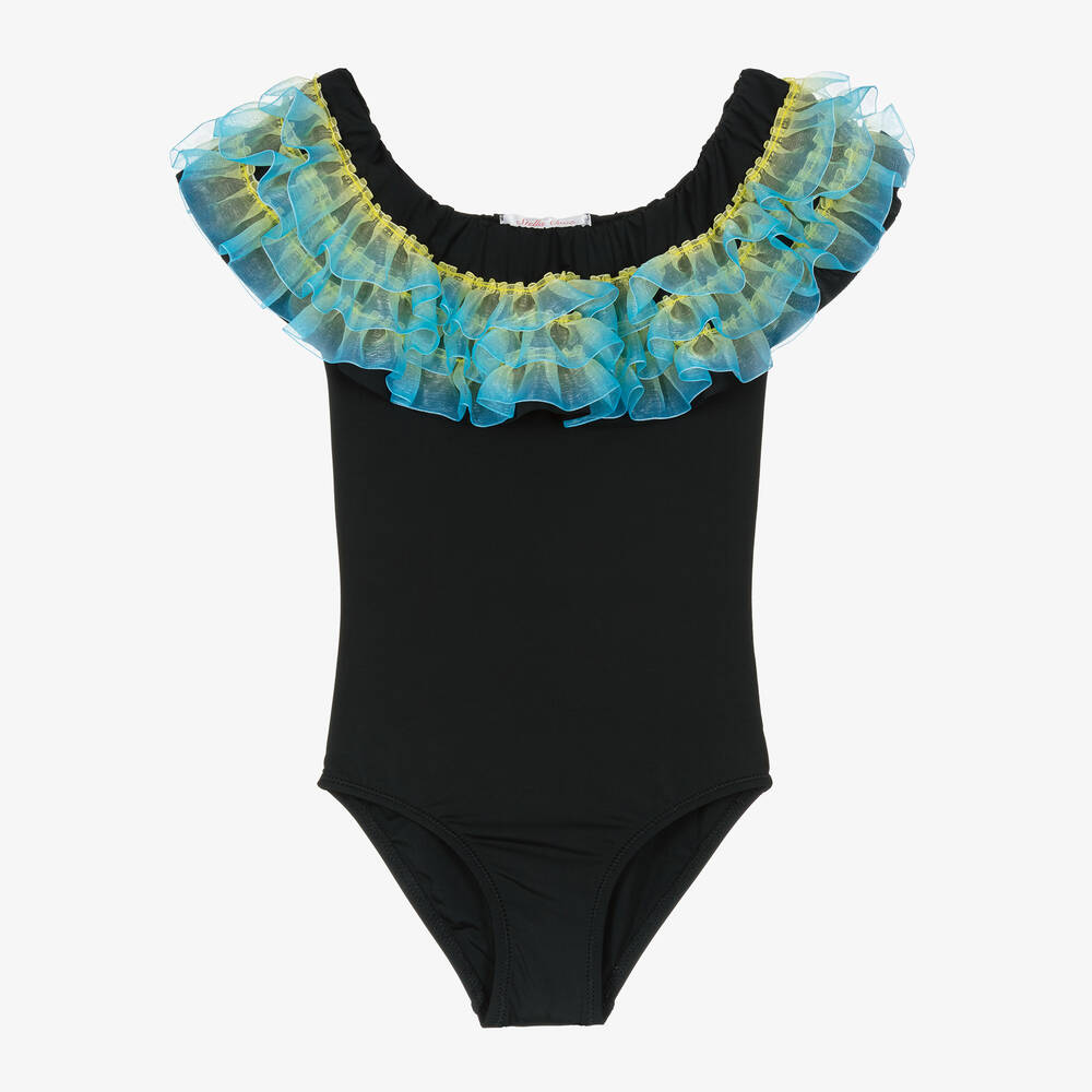 Stella Cove - Maillot de bain noir à volants fille | Childrensalon