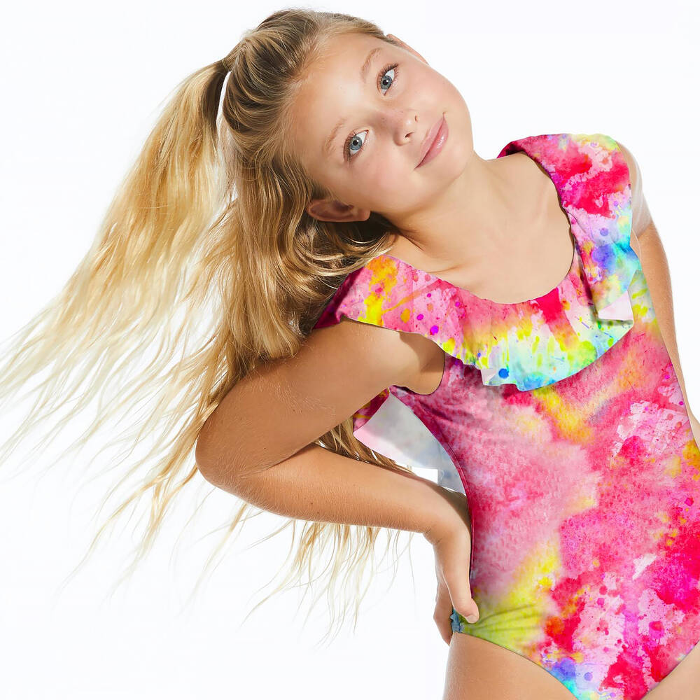 Stella Cove - Teen Girls Pink Tie-Dye Swimsuit | Childrensalon Outlet