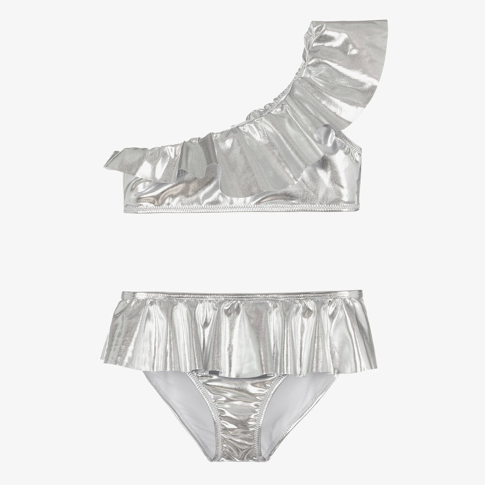 Stella Cove - Teen Girls Silver One Shoulder Bikini | Childrensalon