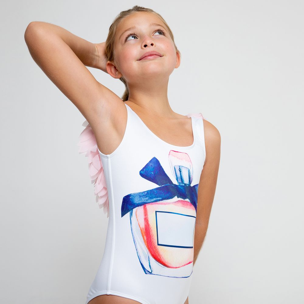 Stella Cove White And Pink Perfume Swimsuit Childrensalon Outlet