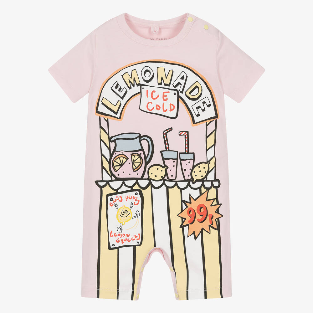 Stella McCartney Kids - تبّان قطن عضوي لون زهري فاتح للمولودات | Childrensalon