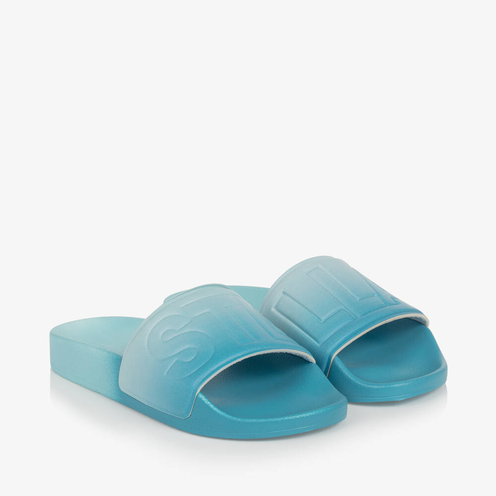 Stella McCartney Kids - Boys Blue Ombré Sliders | Childrensalon