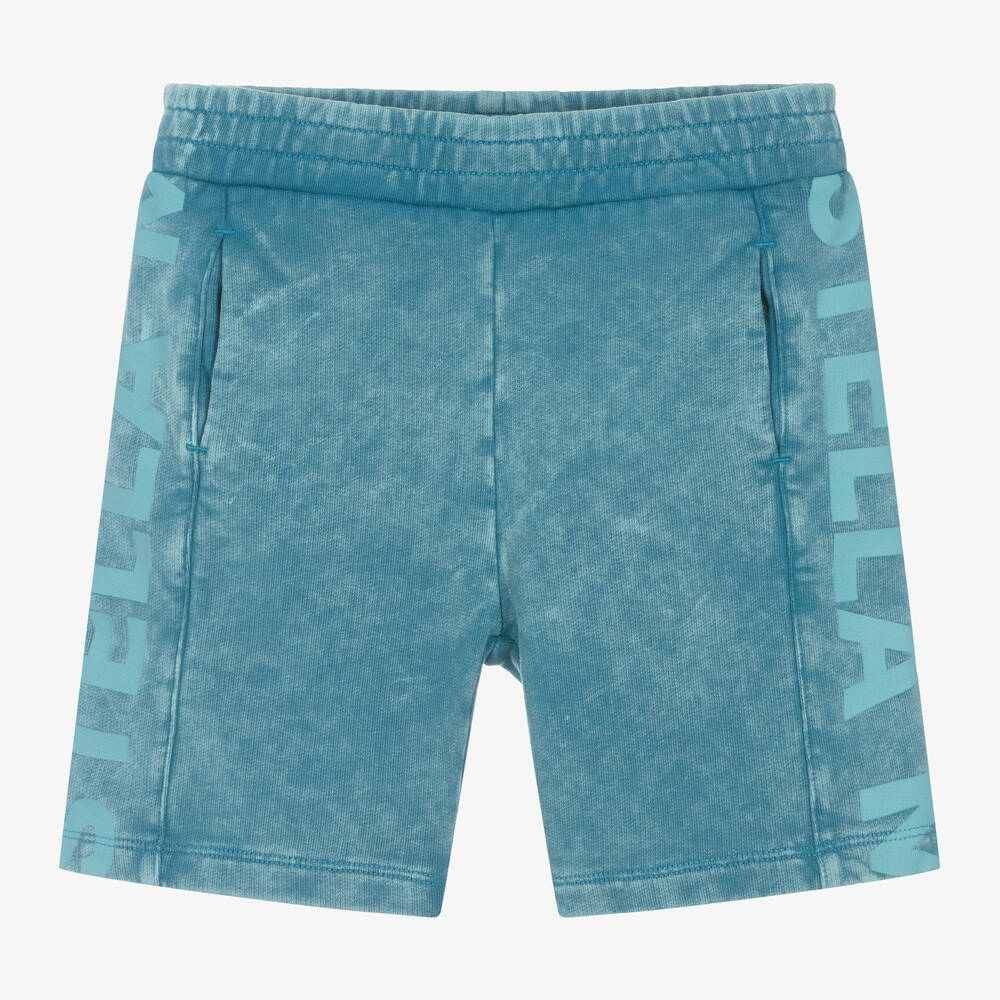 Stella McCartney Kids - Boys Blue Organic Cotton Shorts | Childrensalon