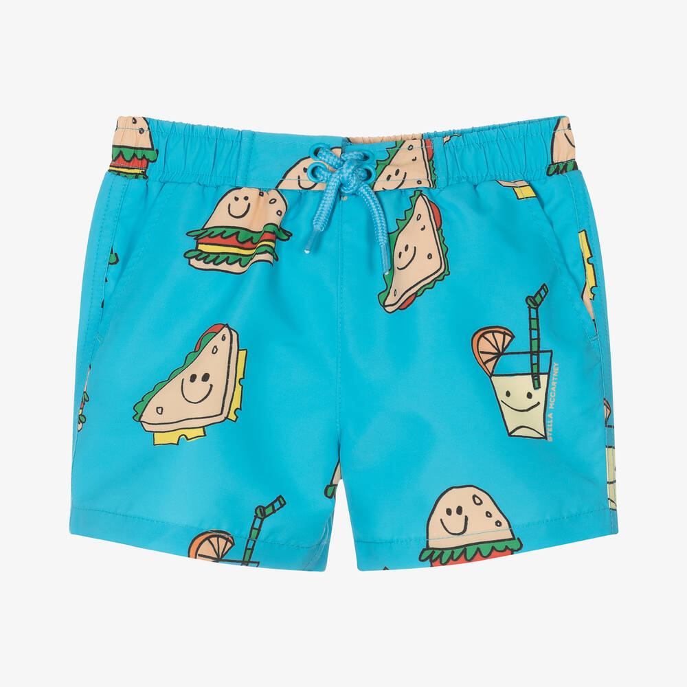 Stella McCartney Kids - Short de bain bleu vif à motif | Childrensalon