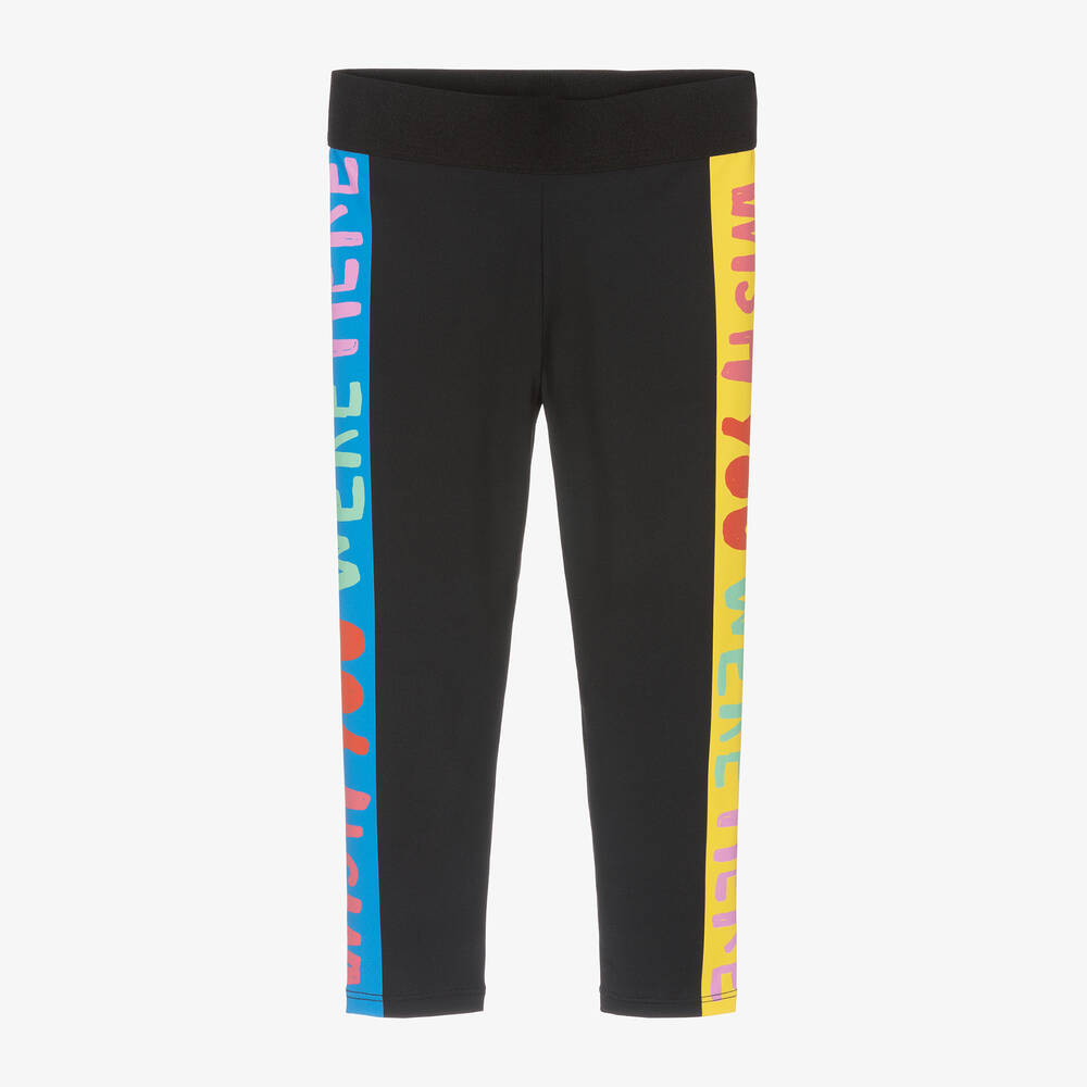 Stella McCartney Kids - Girls Black Graphic Leggings | Childrensalon