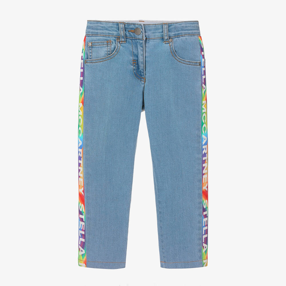 Stella McCartney Kids - Girls Blue Denim Slim-Fit Jeans | Childrensalon