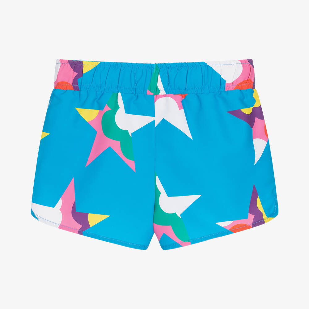 Stella McCartney Kids graphic-print mini shorts - Blue