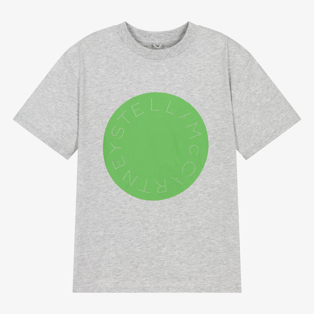 Stella McCartney Kids - Teen Boys Grey Cotton T-Shirt | Childrensalon