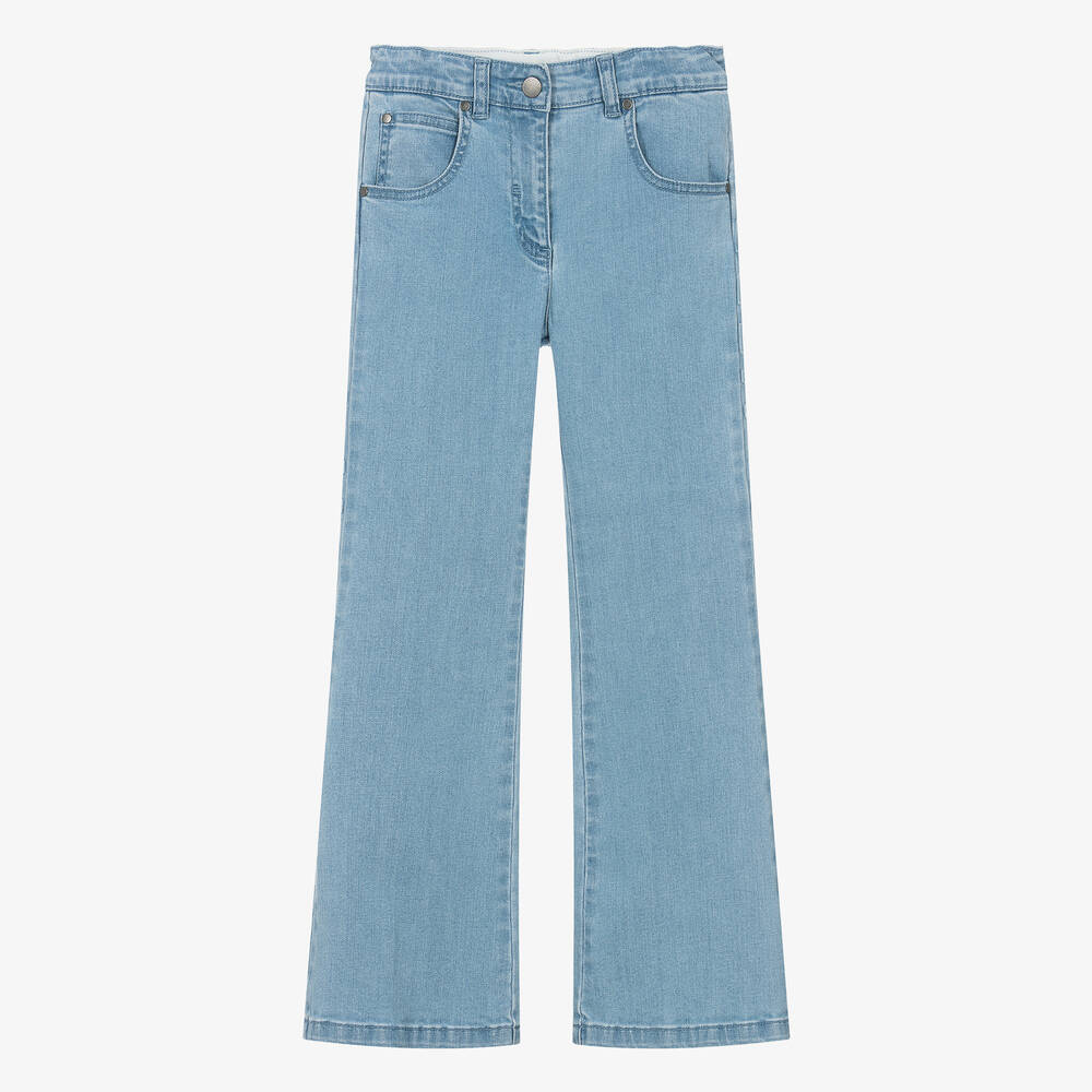 Stella McCartney Kids - Teen Girls Blue Flared Denim Jeans | Childrensalon