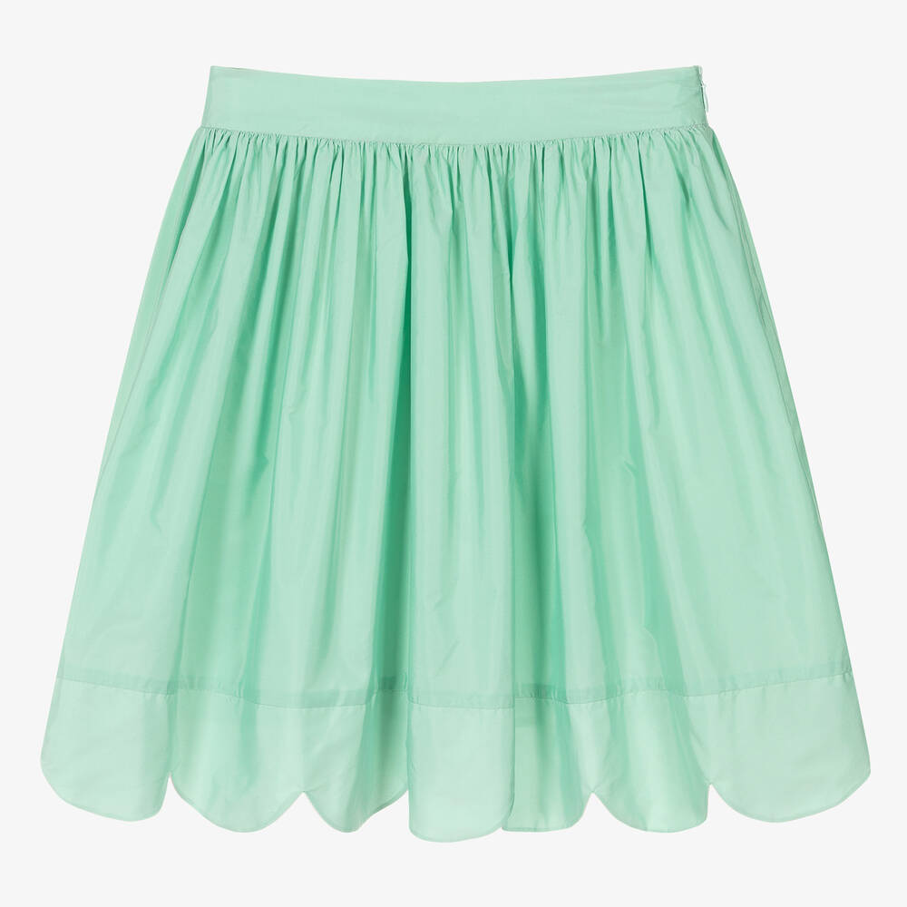 Stella McCartney Kids - Teen Girls Green Taffeta Skirt | Childrensalon