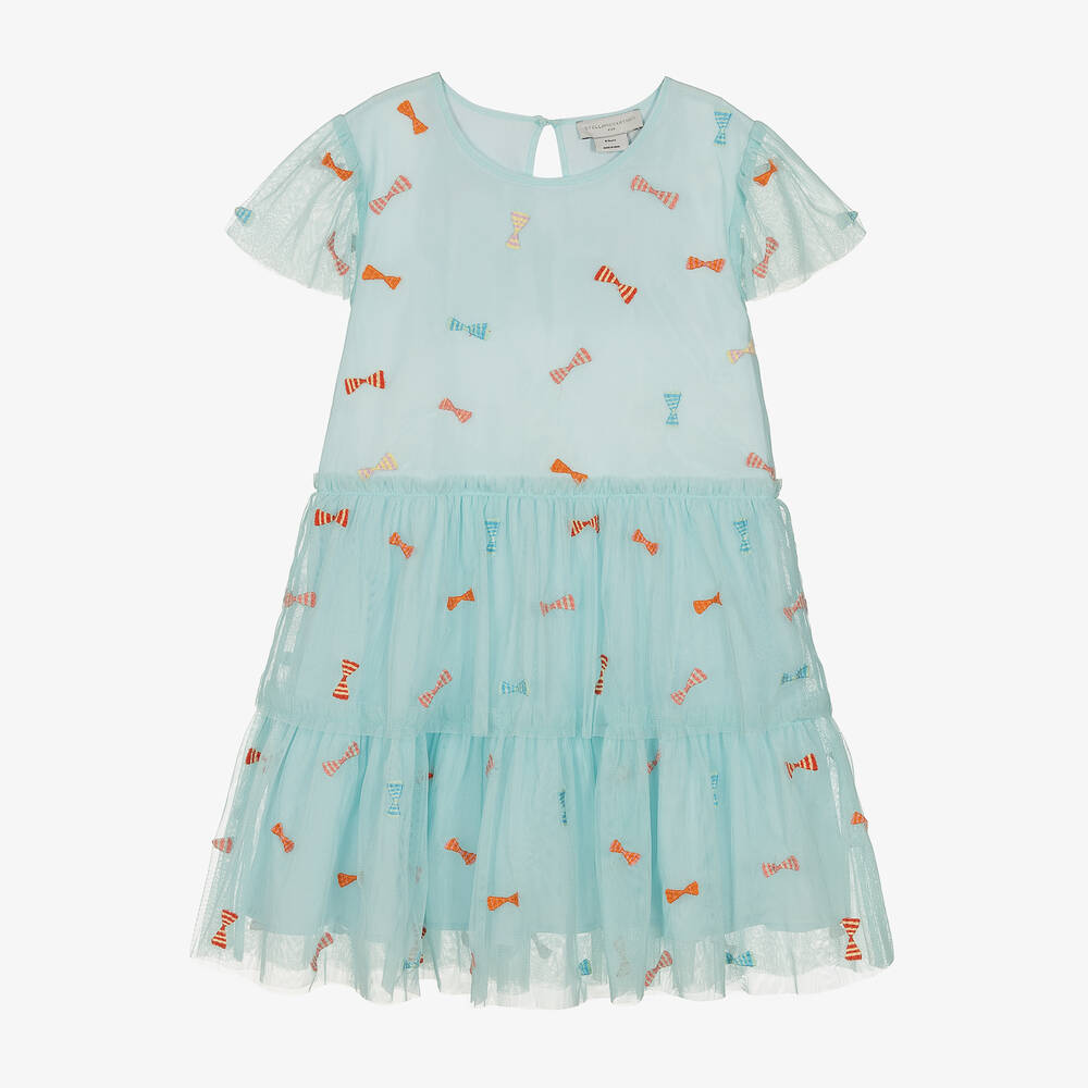 Stella McCartney Kids - Teen Girls Pale Blue Tulle Dress | Childrensalon