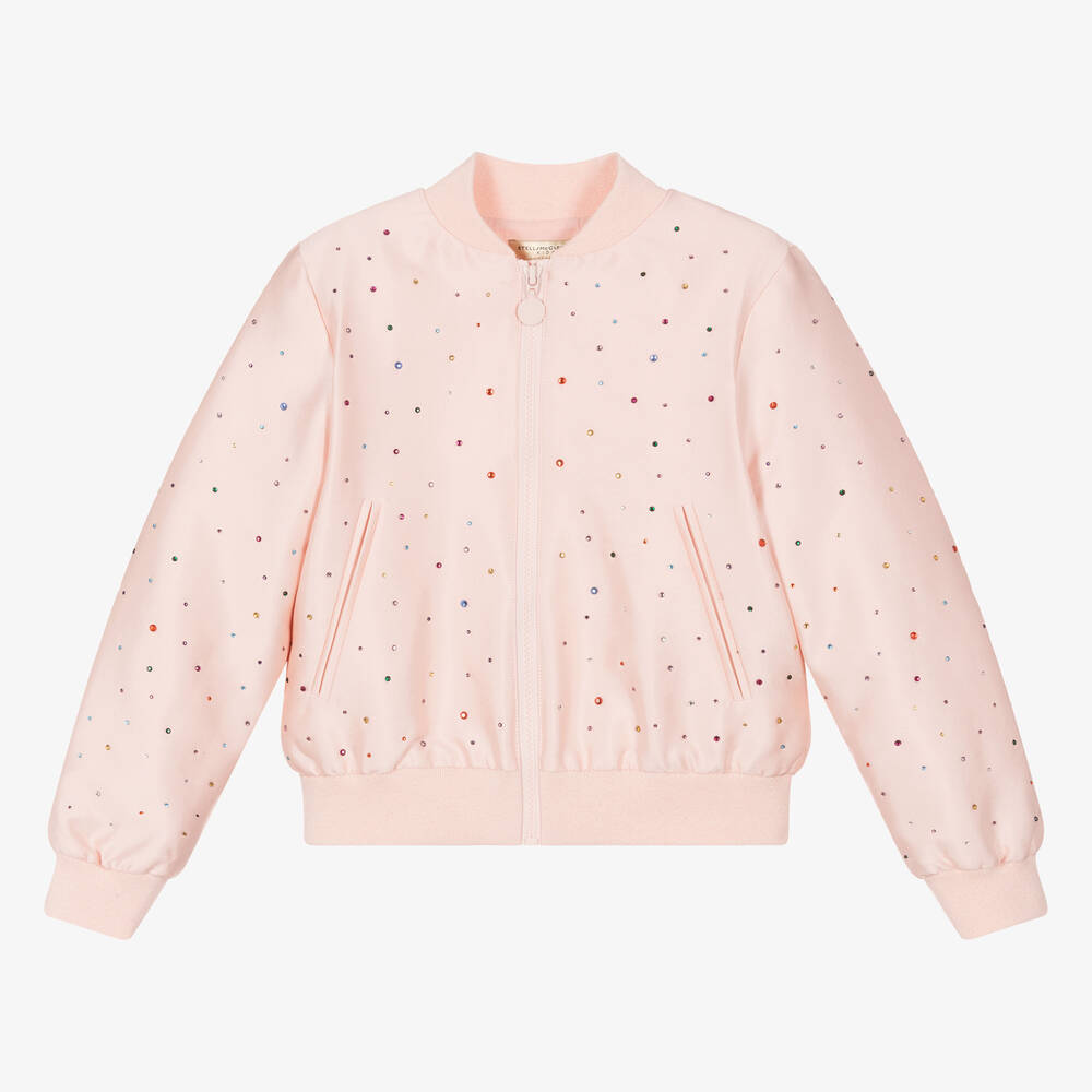 Stella McCartney Kids - Teen Girls Pink Cotton & Silk Jacket | Childrensalon