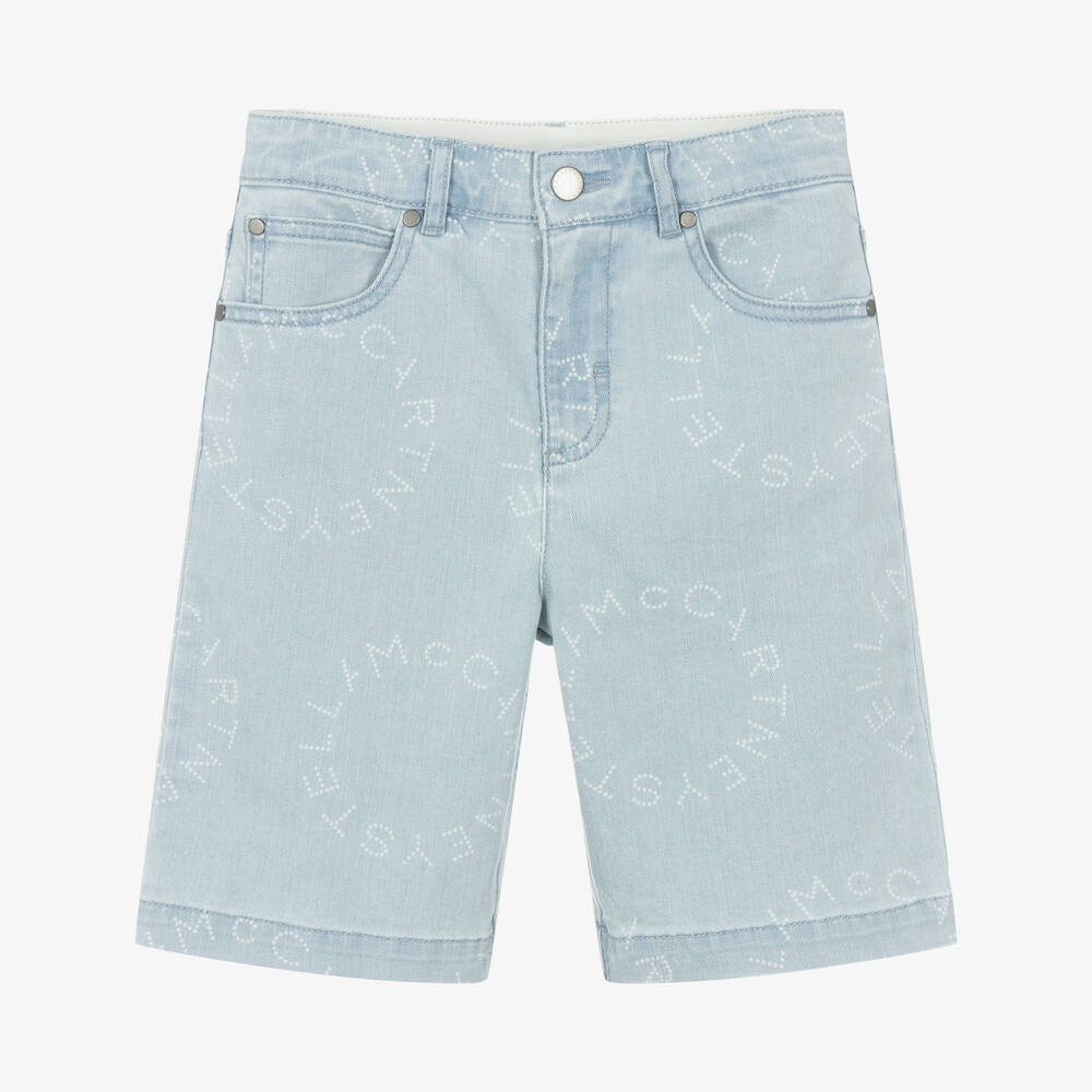 Stella McCartney Kids - Teen Light Blue Denim Shorts | Childrensalon