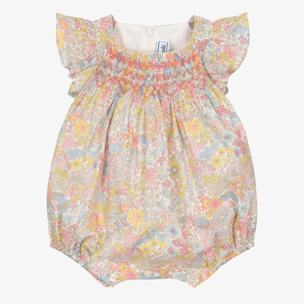 Tartine et Chocolat - Baby Girls Pink Cotton Liberty Shortie | Childrensalon