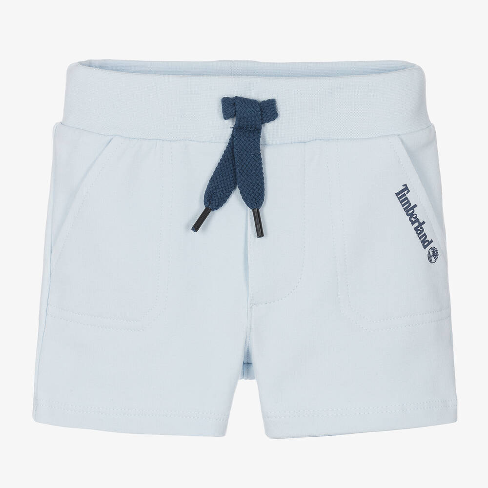 Timberland - Baby Boys Light Blue Organic Cotton Shorts | Childrensalon