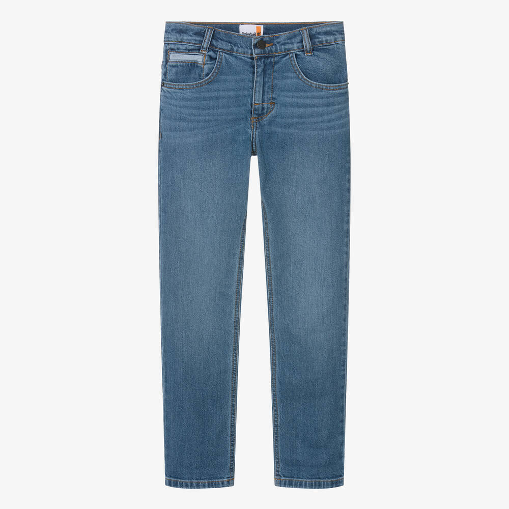 Timberland - Teen Boys Blue Straight Leg Denim Jeans | Childrensalon