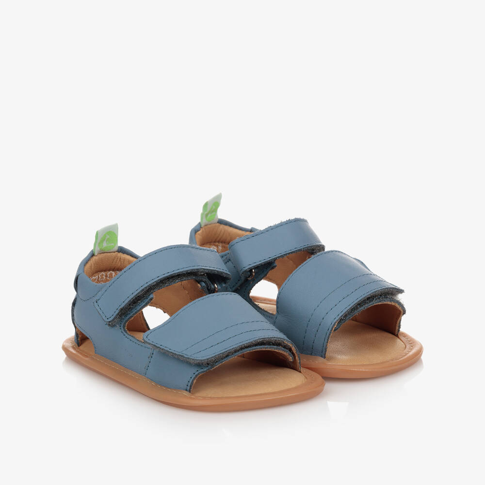 Tip Toey Joey - Blaue Ledersandalen für Babys | Childrensalon