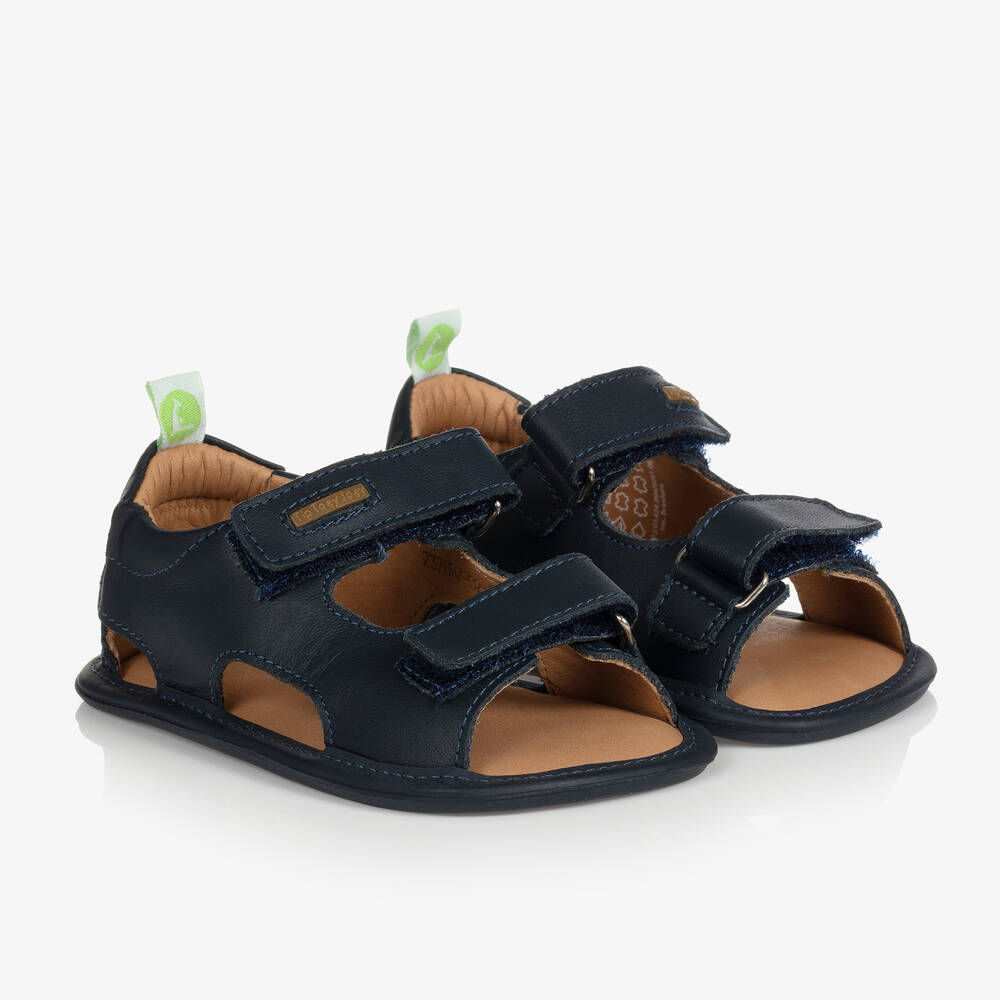 Tip Toey Joey - Sandales bleu marine en cuir Bébé | Childrensalon