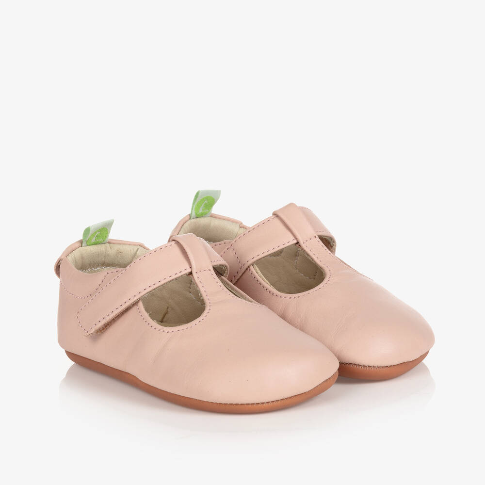 Tip Toey Joey - Pink Leather Baby Shoes  | Childrensalon