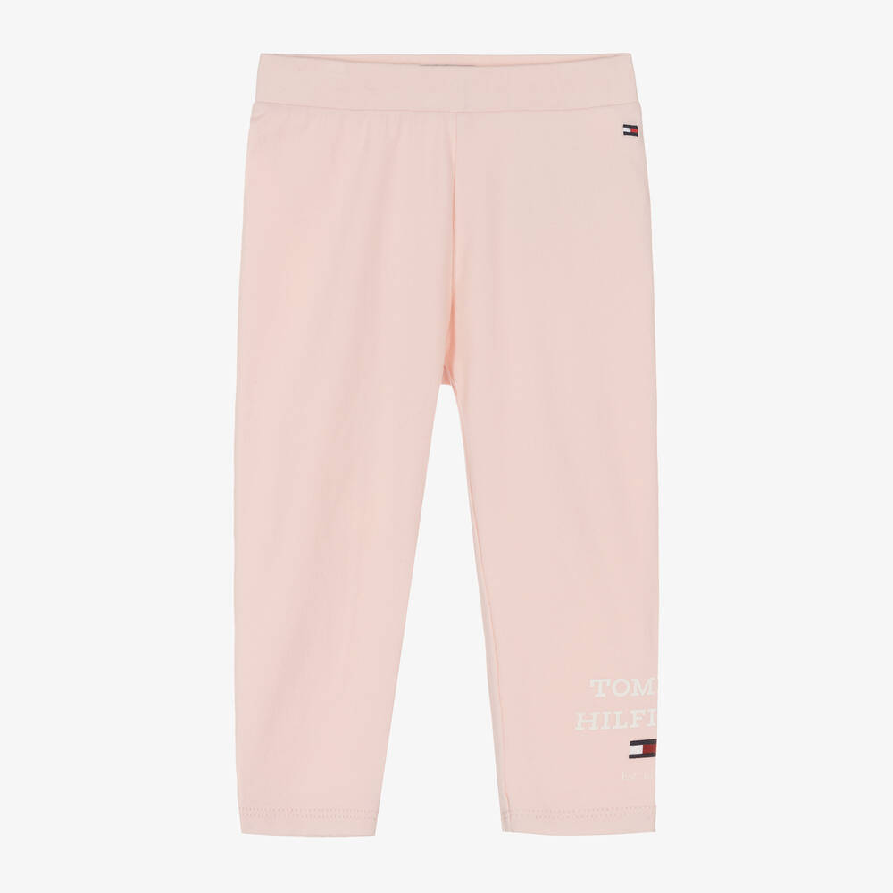 Tommy Hilfiger - Legging rose en coton bébé fille | Childrensalon