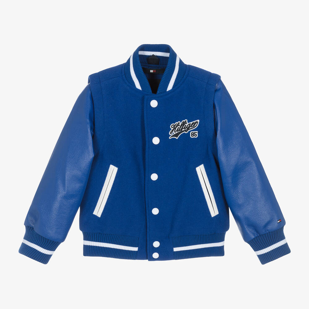 Tommy Hilfiger - Bomber bleu garçon | Childrensalon