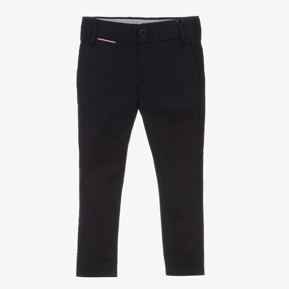 Tommy Hilfiger - Pantalon chino bleu en coton | Childrensalon