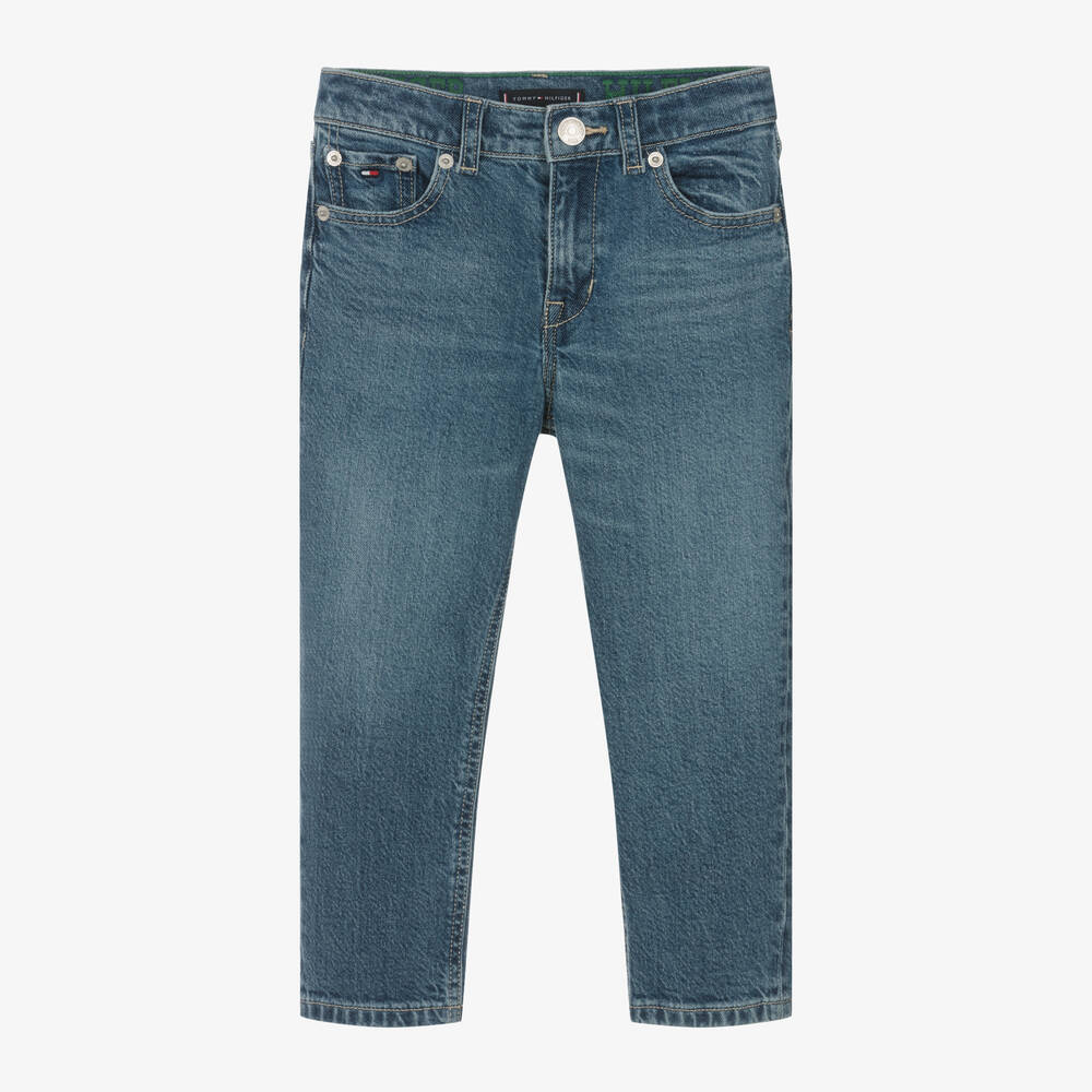 Tommy Hilfiger - Boys Blue Denim Straight Fit Jeans | Childrensalon