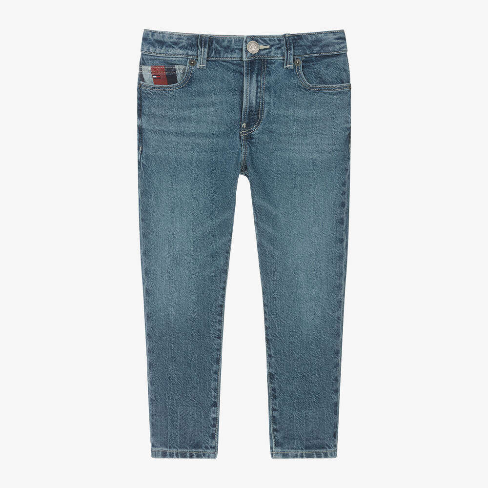 Tommy Hilfiger - Boys Blue Denim Straight Fit Jeans | Childrensalon